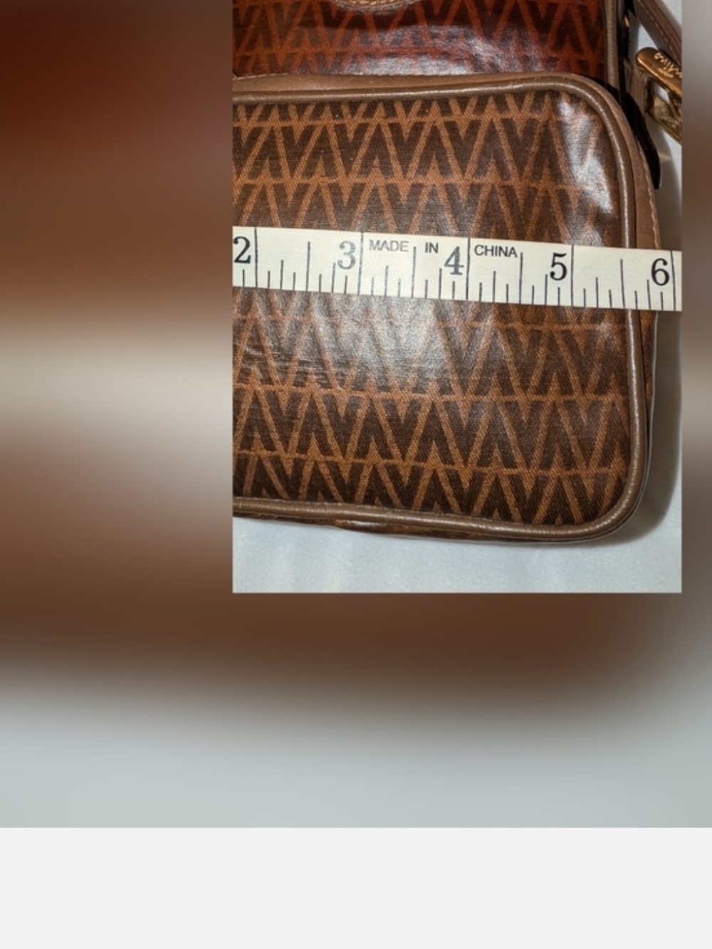 Badgley Mischka Vegan Leather Satchel Handbag Fur Border Brown NWT - Picture 2 of 10